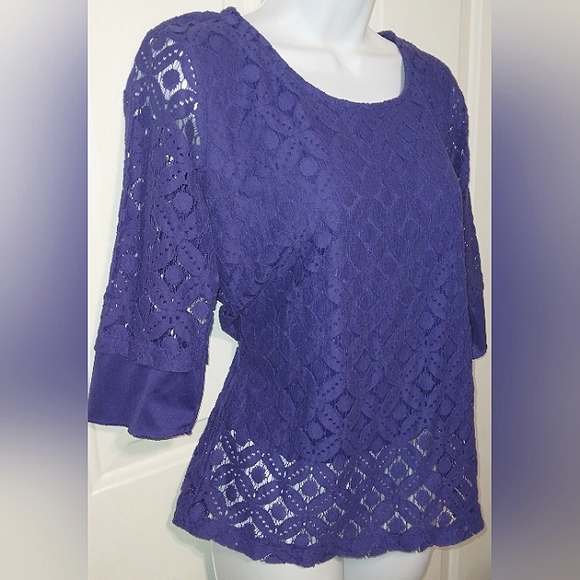 ☆Like New☆BANANA REPUBLIC☆Royal Purple lightweight Small Blouse☆ - Picture 8 of 12